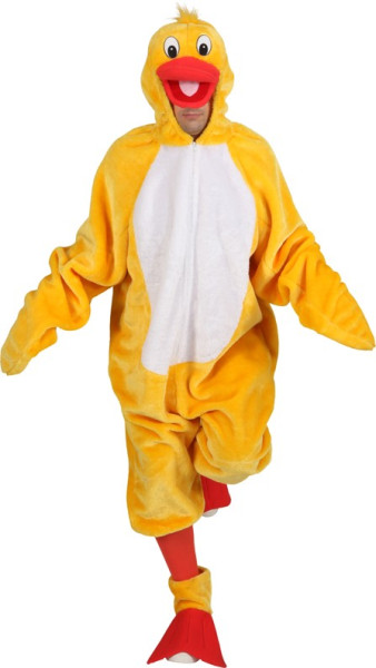 Plush duck costume with foot warmers