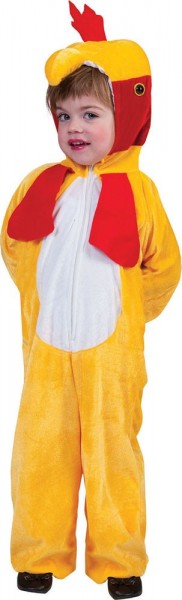 Disfraz de pollo amarillo-rojo para niño
