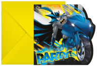 6 tarjetas de invitación de Batman con certificación FSC