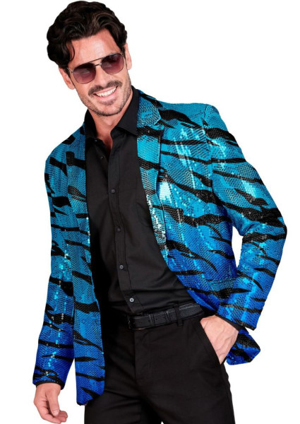 Blue Waves sequin jacket for men