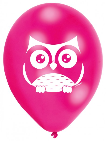 6 adorable owl balloons 23 cm 3