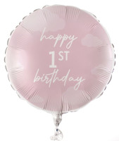 Preview: My first year foil balloon pink