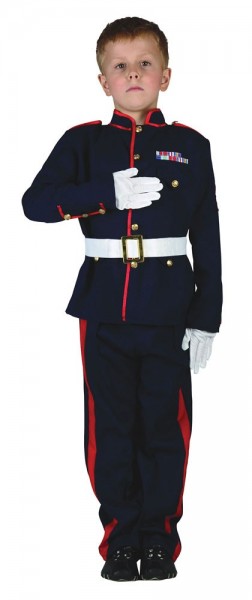 Soldato in costume da bambino uniforme