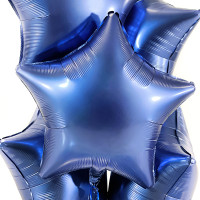Vorschau: 5 Heliumballons in der Box Blue Star