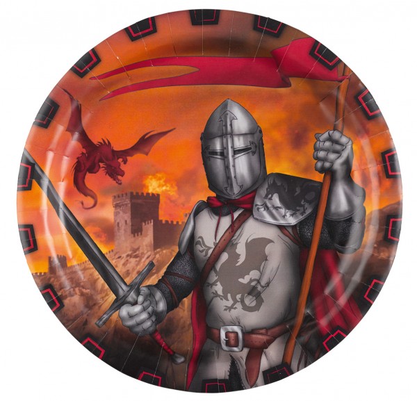 8 knights of the round table paper plate 23cm