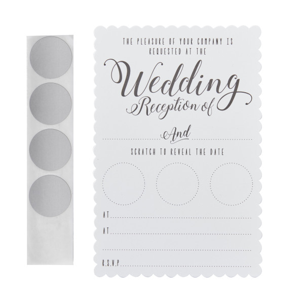 10 dejlige invitationskort til skrabe til bryllup