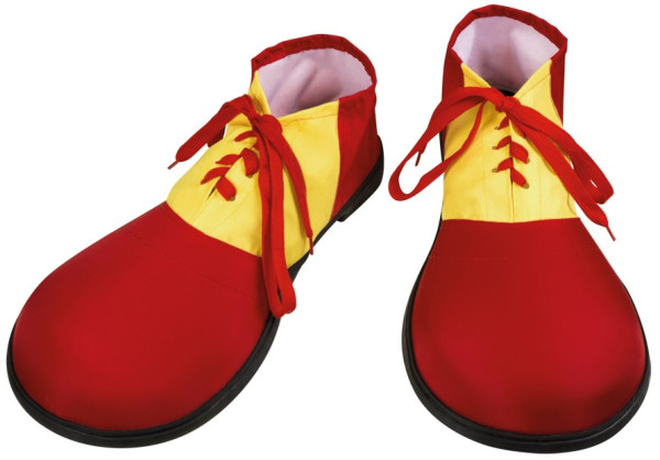 Żółto-czerwone buty klauna