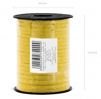 Preview: 225m glitter gift ribbon in gold