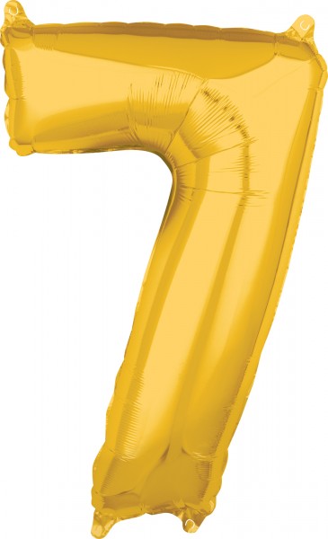 Zahlen Folienballon 7 gold 66cm