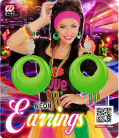 Preview: 80's Clip Earrings Neon Green