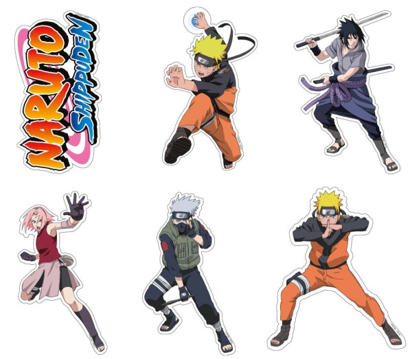 24 kartonowe dekoracje Naruto