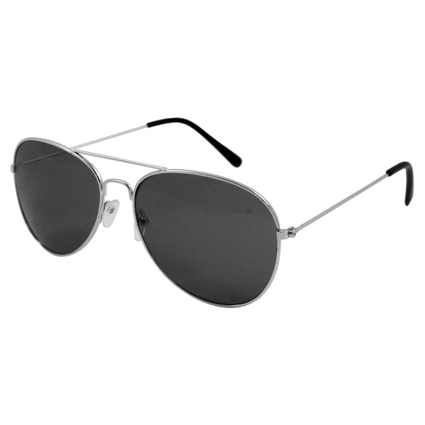 Fajne okulary typu aviator w kolorze srebrnym