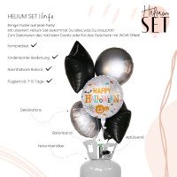 Vorschau: Happy Halloween Ballonbouquet-Set mit Heliumbehälter