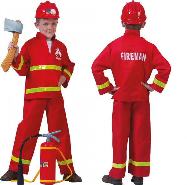 Junior fireman Paul costume for boys