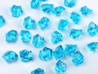 Oversigt: 50 turkis spredte dekorative krystaller