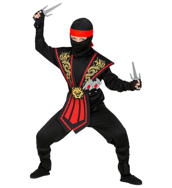 Rotes Ninja Kostüm Hachiko für Kinder 4