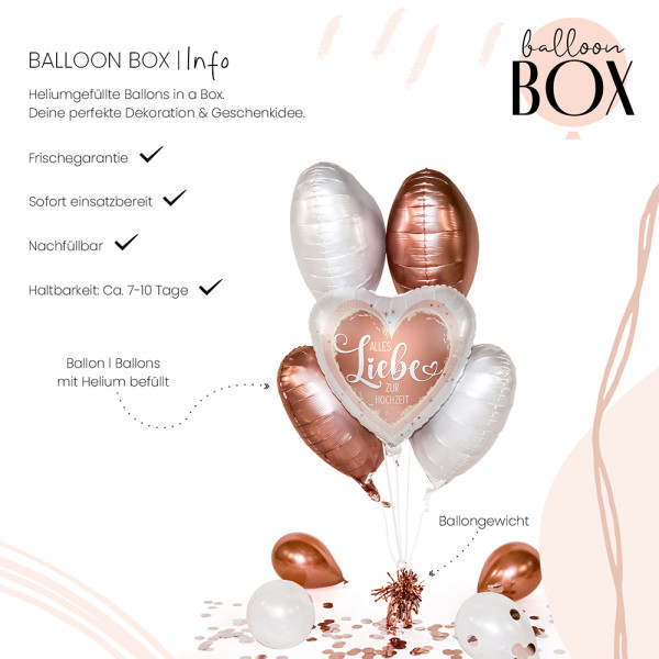 Heliumballon in der Box Alles Liebe zur Hochzeit 3
