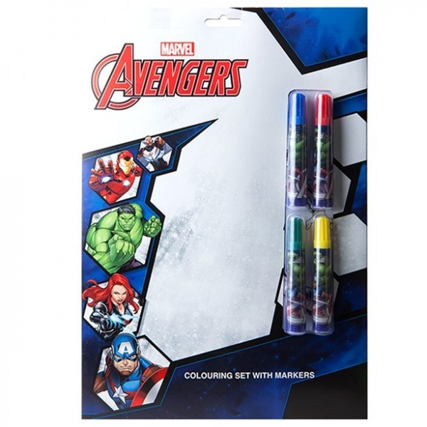 Avengeres coloring book with pencils