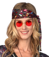 Røde hippie briller Sonja
