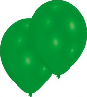 Set of 10 green balloons 27.5cm