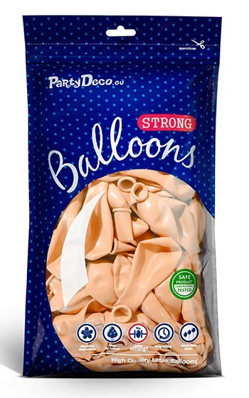 100 balonów Partylover morelowych 23cm 4