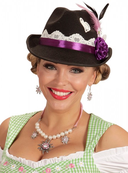 Sombrero fedora tradicional de mujer noble