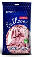 Preview: 50 party star metallic balloons light pink 27cm