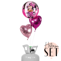Vorschau: Minnie Maus Forever Ballonbouquet-Set mit Heliumbehälter