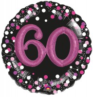 Pink 60th Birthday foil balloon 91cm