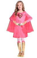 Costume da Supergirl rosa per bambina