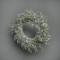 Frosted mistletoe wreath