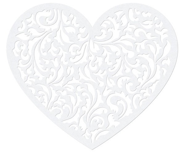 10 ozdobnych serduszek Loving Hearts 12 x 10 cm