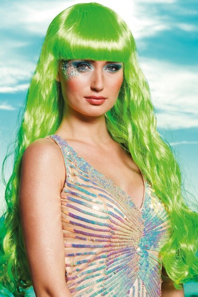 Long hair wig Smilla Green