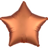 Noble satijnen sterballon amber 43cm