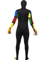Oversigt: Farverig Checkered Magic Cube Morphsuit Unisex
