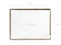 Vorschau: Gästebuch Love silber 24 x 18,5cm