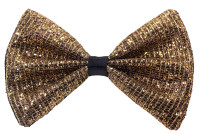 Glamor glitter bow tie in gold