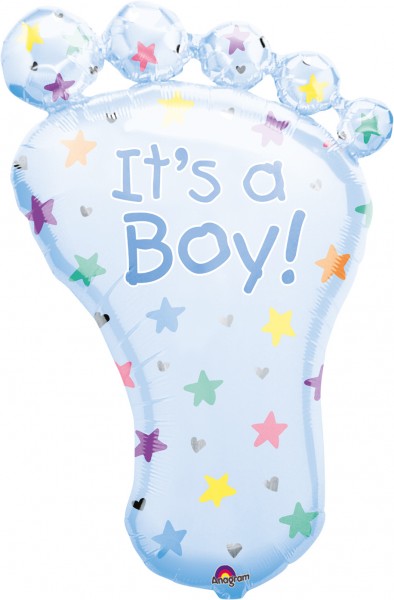 Babyfuß Folienballon Boy