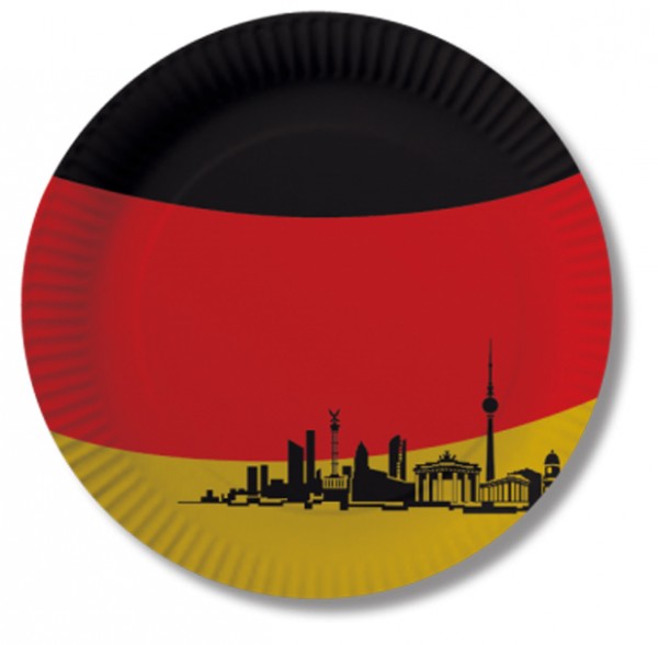 10 Germany fan paper plates 23cm