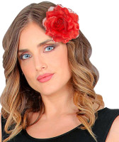 Vorschau: 1 Rote Glitzer Rosen Haarspange