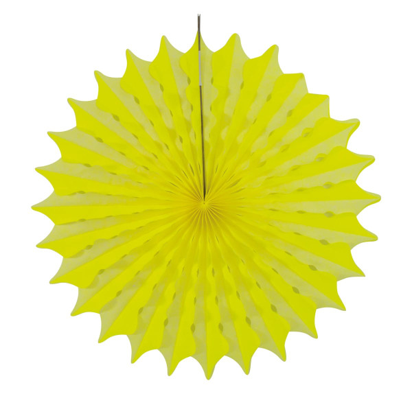 Fan honeycomb neon yellow 45cm