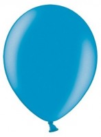 Vista previa: 50 globos estrella de fiesta azul caribe 23cm