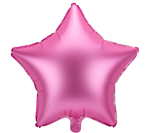 Balon foliowy różowy Gwiazda matowy 48cm