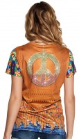 70er Jahre Hippie 3D Shirt für Damen
