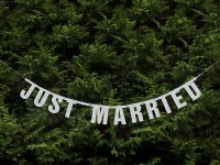 Preview: Silver Just Married Garland 18x170cm