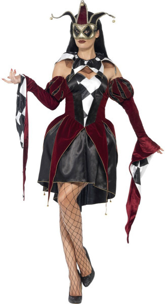 Elegant Harlequin Lady Gothica costume for women