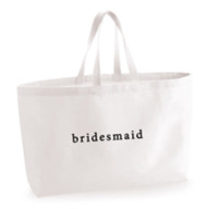 Preview: White Bridesmaid Tote Bag 55 x 71cm