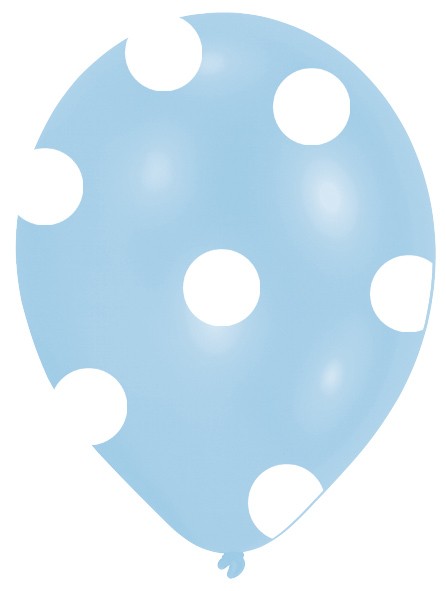 6 Luftballons bunt mit Punkten 27,5 cm 2