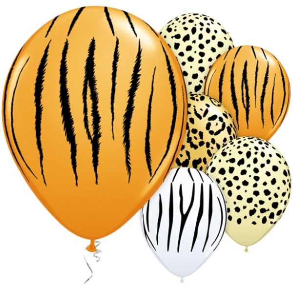 25 Qualatex Safari Mix balloons 28cm