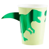 Preview: 8 Roarsome Dino paper cups 266ml